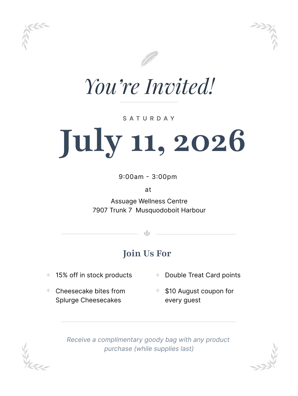 5th Anniversary Invitation